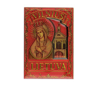 Raudonas magnetas su Vilniaus Aušros vartų Švč Mergele Marija Raudonas magnetas su Vilniaus Aušros vartų Švč Mergele Marija